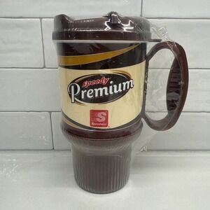 Speedway Speedy Premium 20 oz Insulated Refillable Coffee Travel Mug Whirley NEW